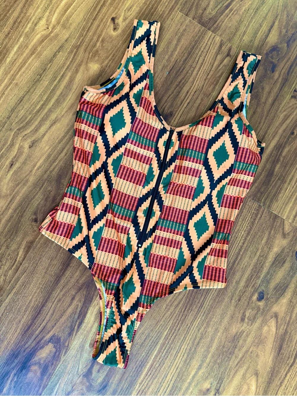 Geometric Print One-Piece Swimsuit